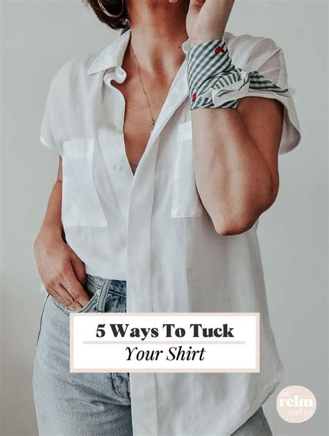 button up shirt tuck ideas.